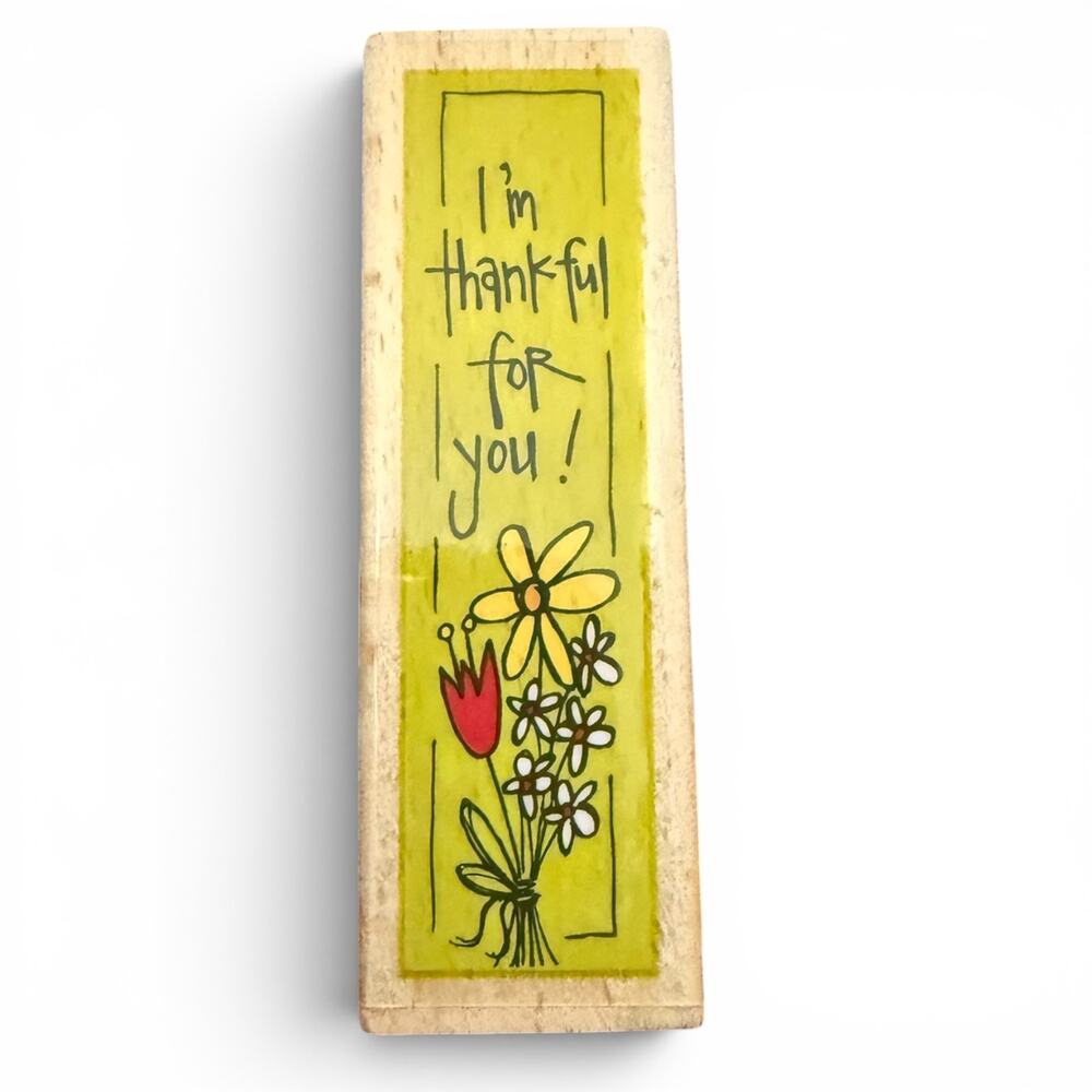 Kolette Hall I'm Thankful For You Thanks Rubber Stamp